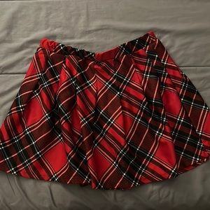 Y2K Grunge Pleated Plaid Mini Skirt~